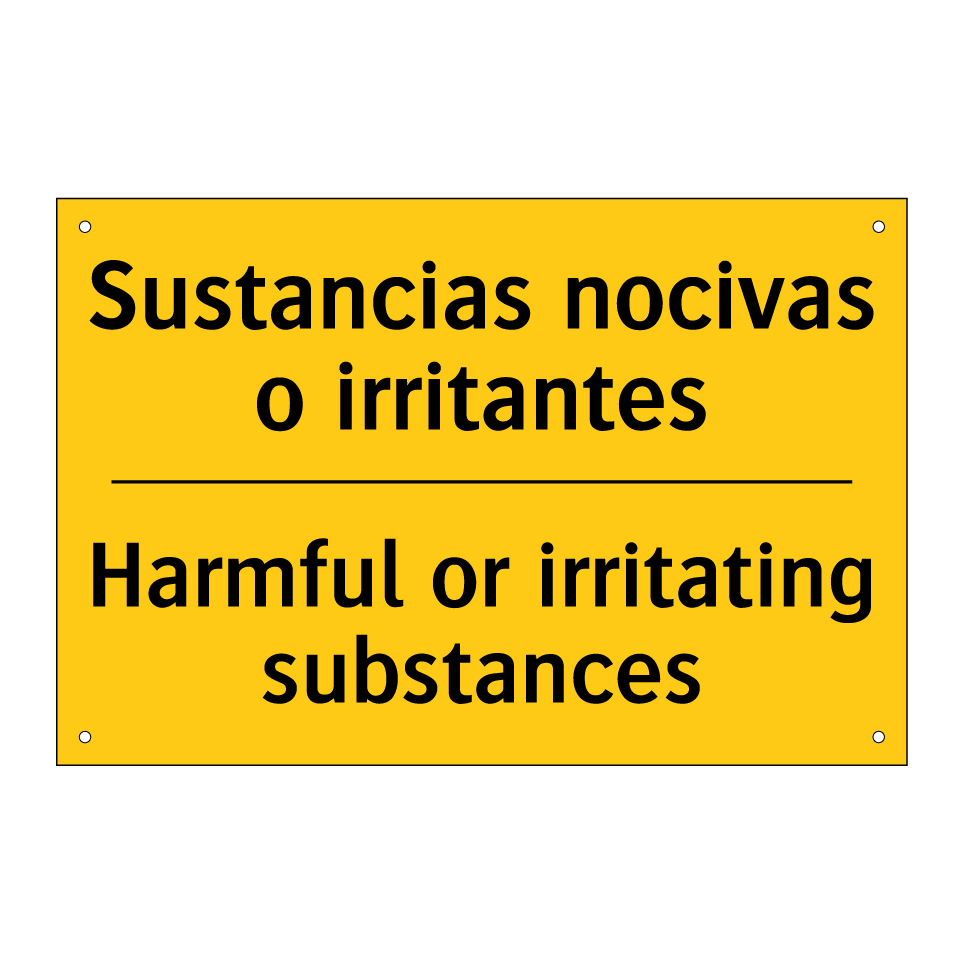 Sustancias nocivas o irritantes - Harmful or irritating substances