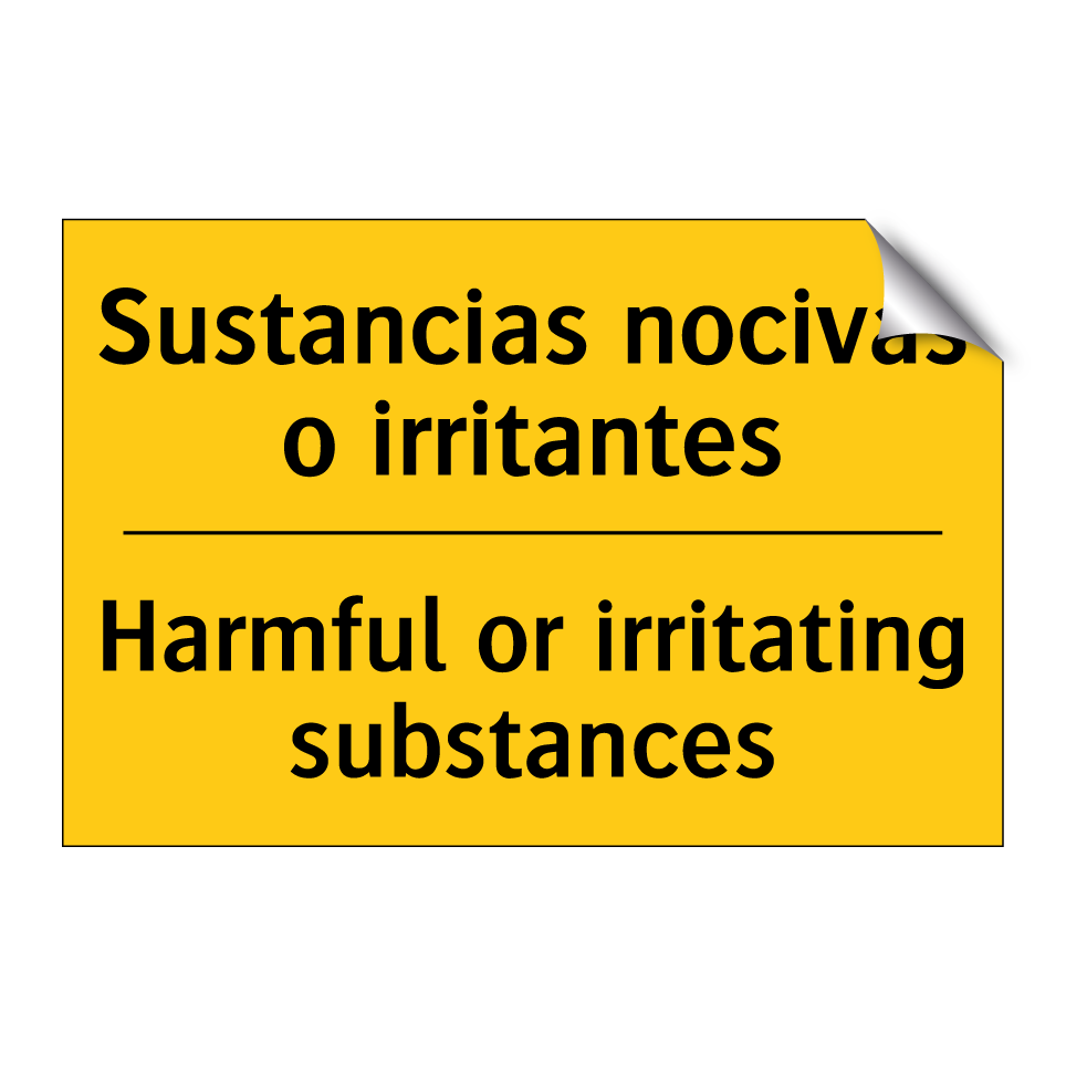 Sustancias nocivas o irritantes - Harmful or irritating substances