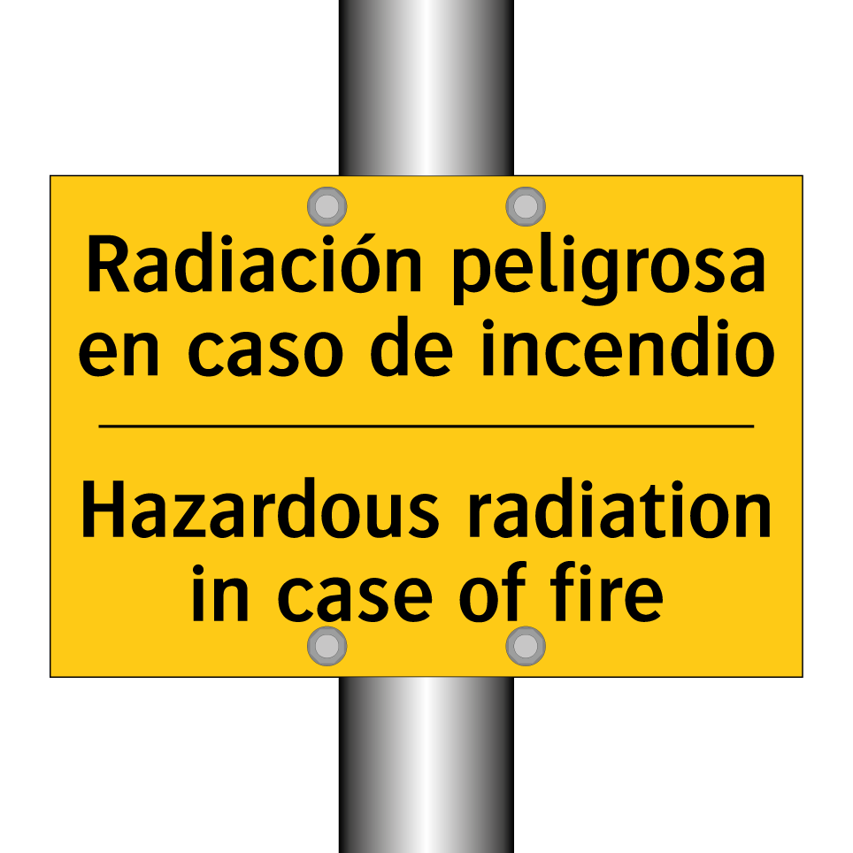 Radiación peligrosa en caso de incendio - Hazardous radiation in case of fire