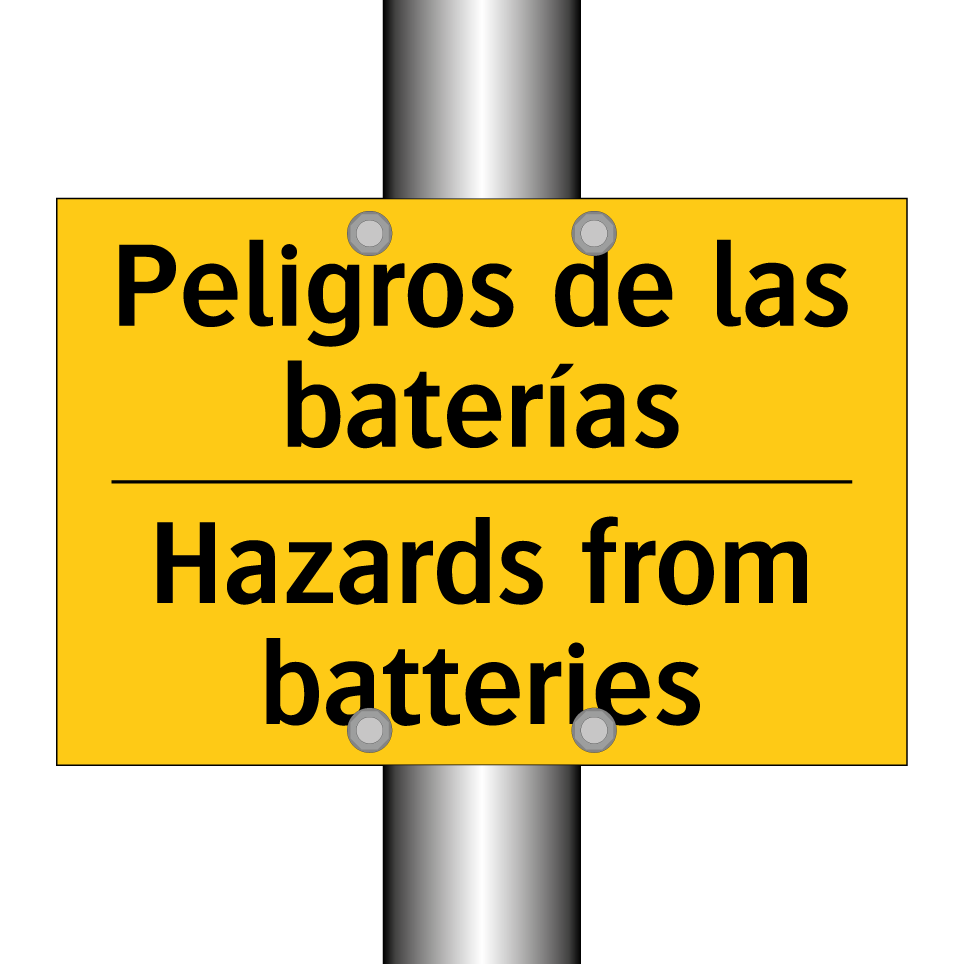 Peligros de las baterías - Hazards from batteries