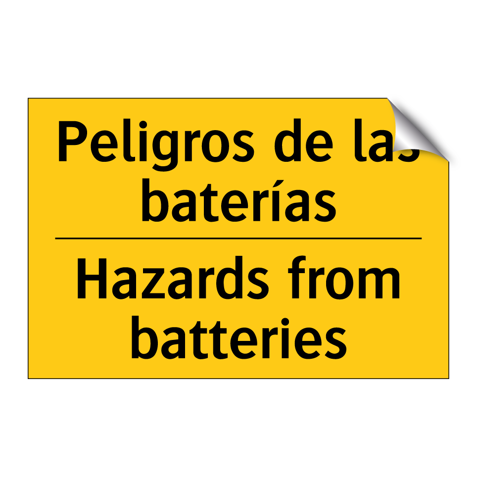 Peligros de las baterías - Hazards from batteries