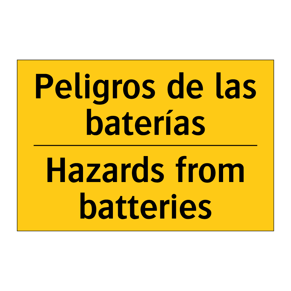 Peligros de las baterías - Hazards from batteries