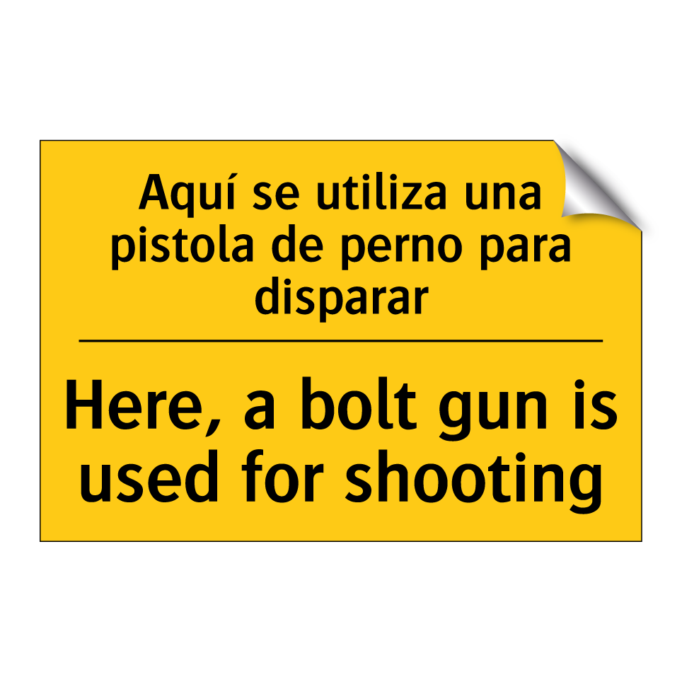Aquí se utiliza una pistola de perno para disparar - Here, a bolt gun is used for shooting