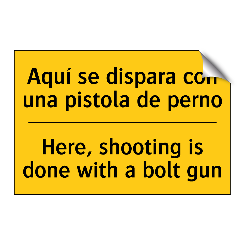 Aquí se dispara con una pistola de perno - Here, shooting is done with a bolt gun