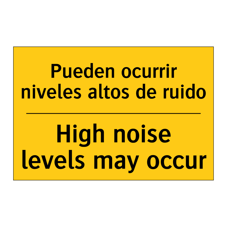 Pueden ocurrir niveles altos de ruido - High noise levels may occur