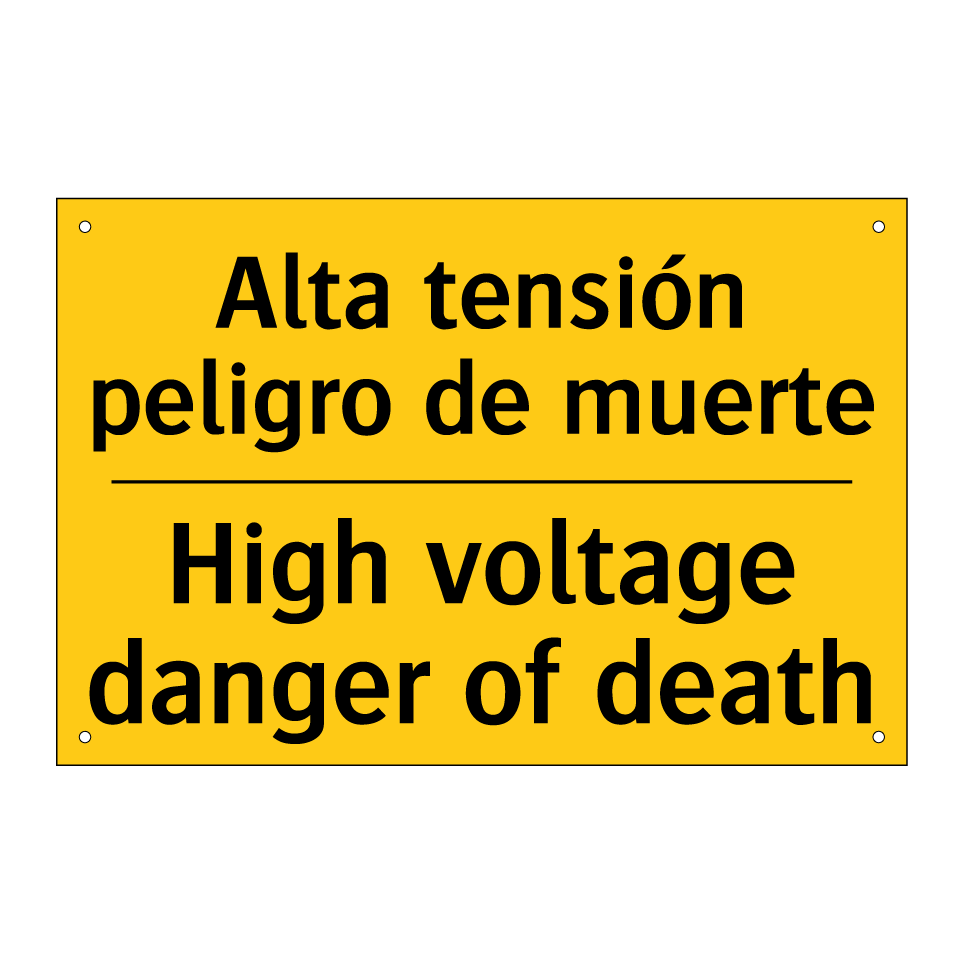 Alta tensión peligro de muerte - High voltage danger of death