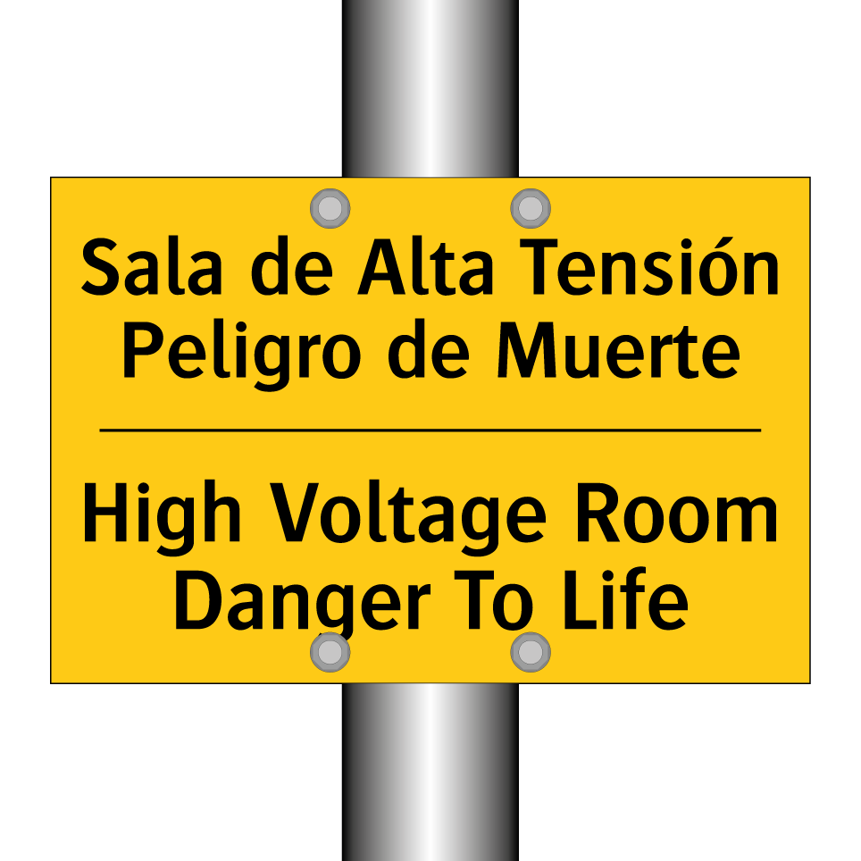 Sala de Alta Tensión Peligro de Muerte - High Voltage Room Danger To Life