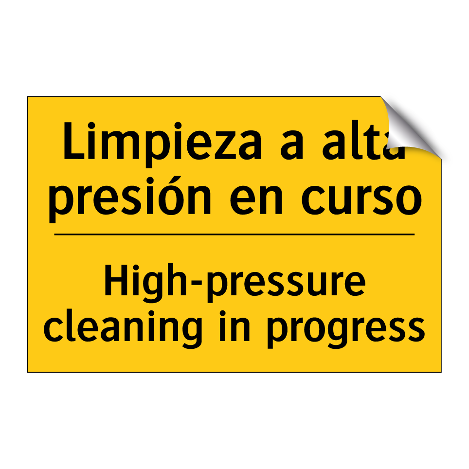 Limpieza a alta presión en curso - High-pressure cleaning in progress