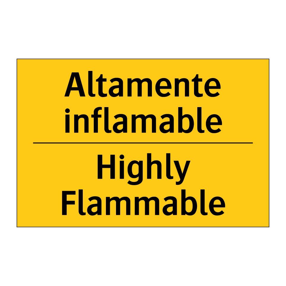 Altamente inflamable - Highly Flammable