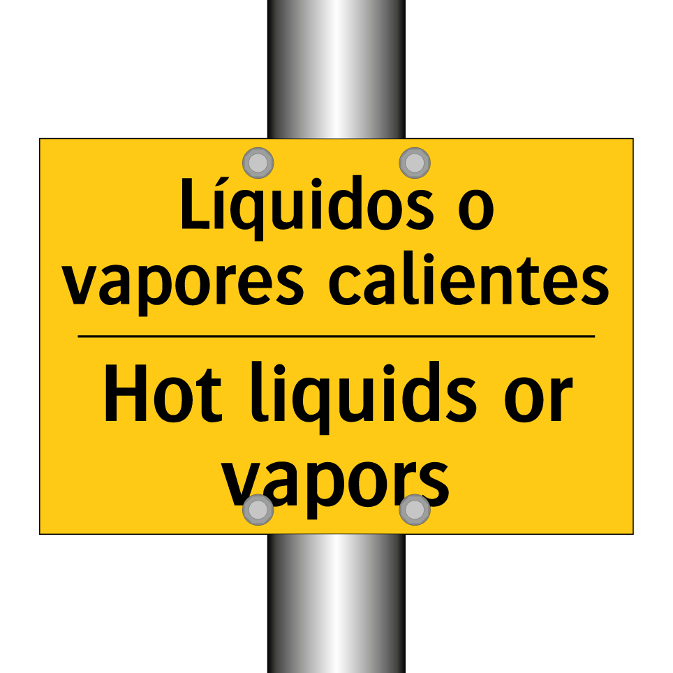 Líquidos o vapores calientes - Hot liquids or vapors