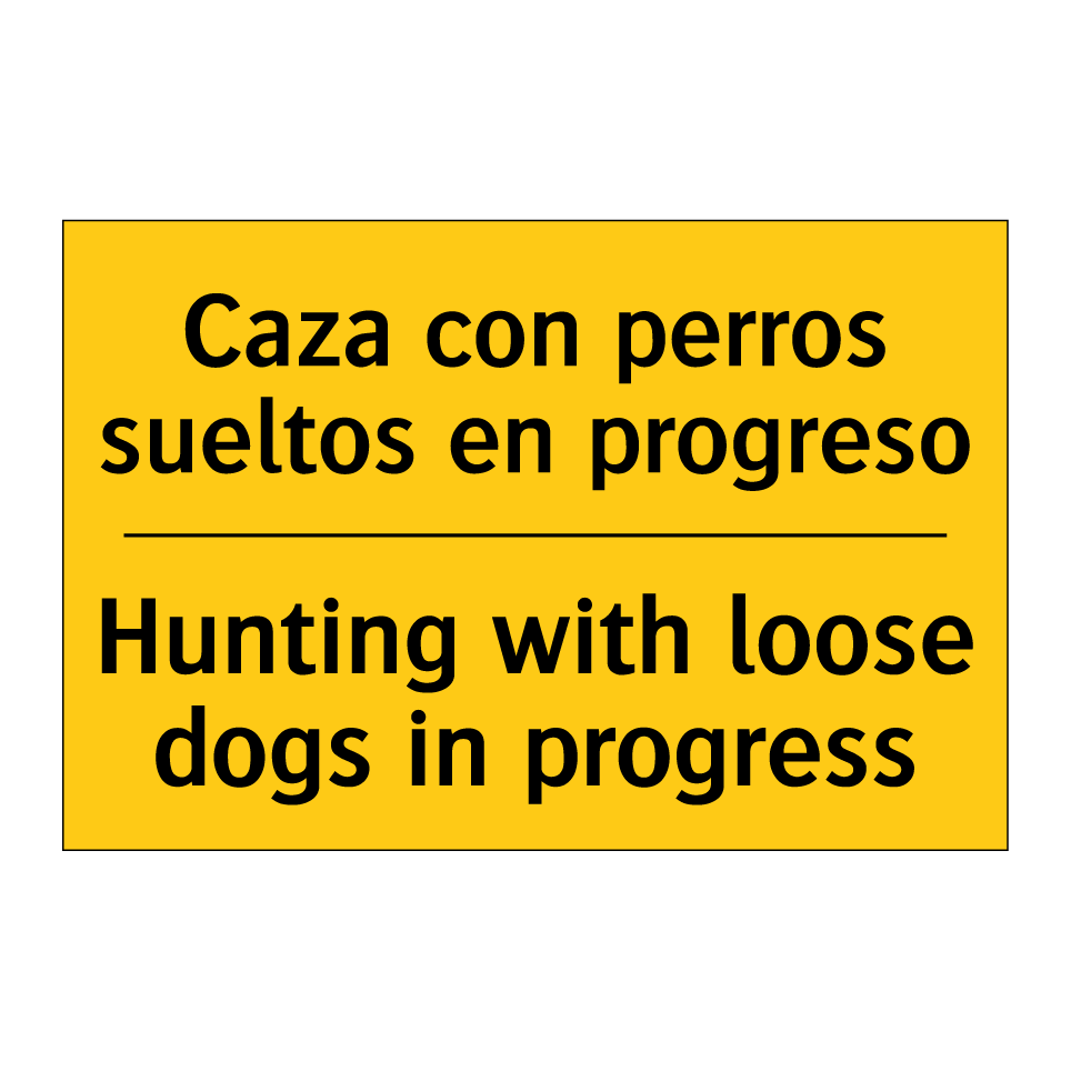 Caza con perros sueltos en progreso - Hunting with loose dogs in progress