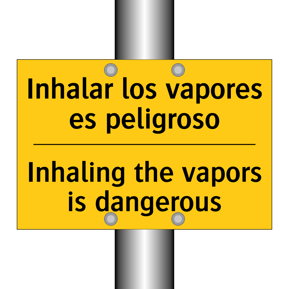 Inhalar los vapores es peligroso - Inhaling the vapors is dangerous