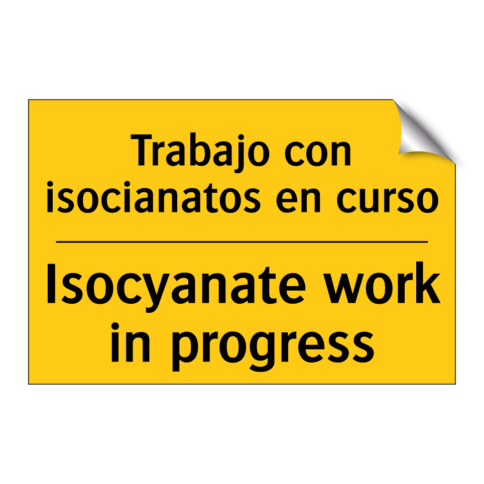 Trabajo con isocianatos en curso - Isocyanate work in progress