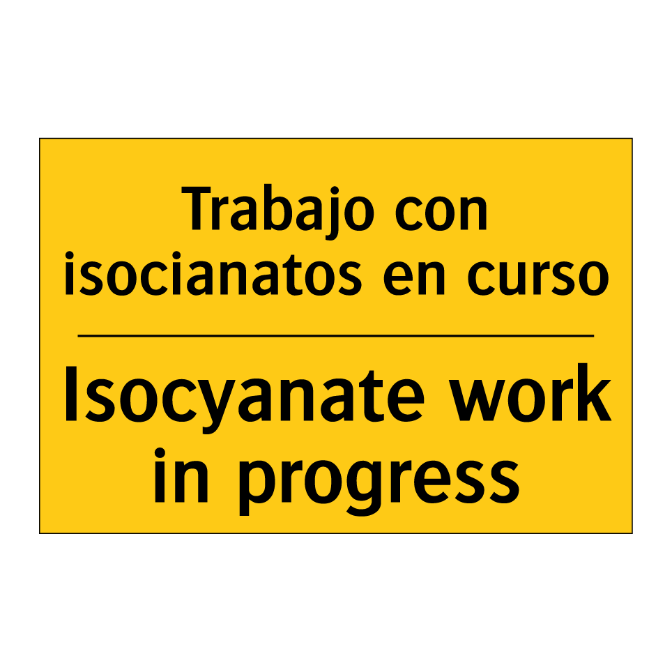 Trabajo con isocianatos en curso - Isocyanate work in progress