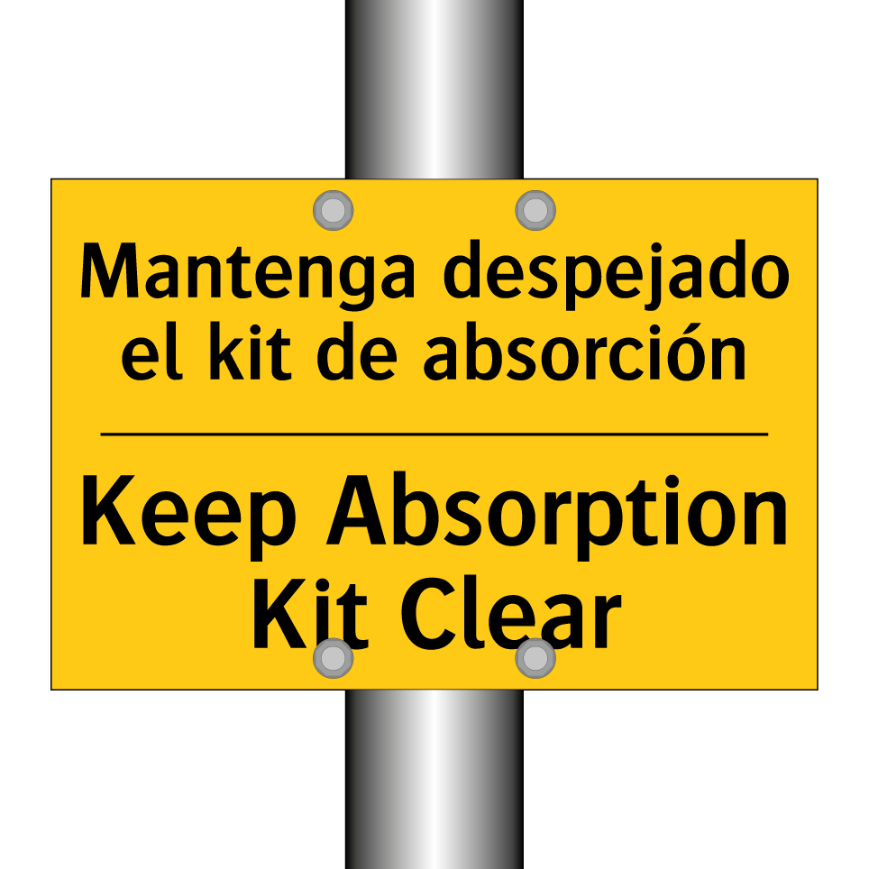 Mantenga despejado el kit de absorción - Keep Absorption Kit Clear