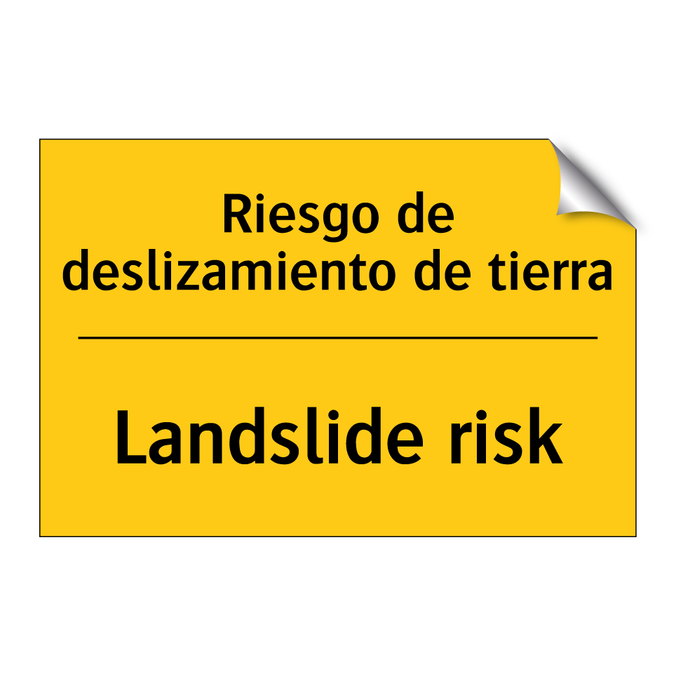 Riesgo de deslizamiento de tierra - Landslide risk