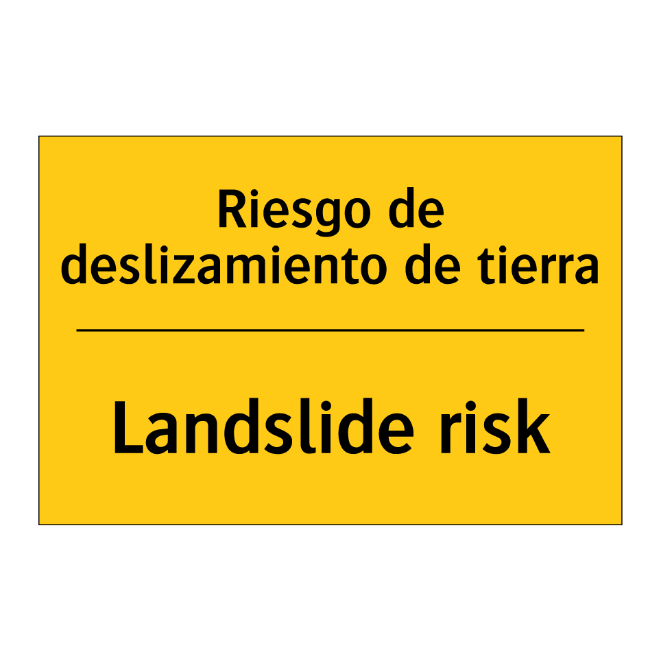 Riesgo de deslizamiento de tierra - Landslide risk