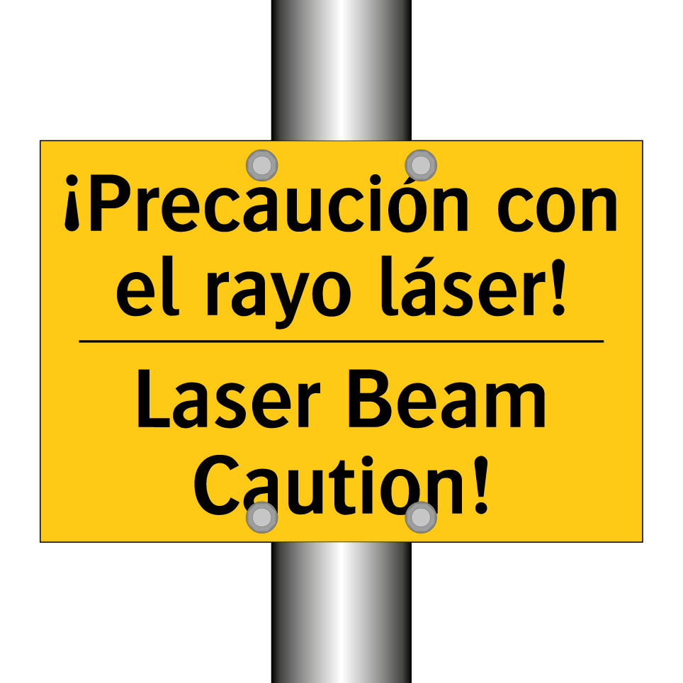 ¡Precaución con el rayo láser! - Laser Beam Caution!