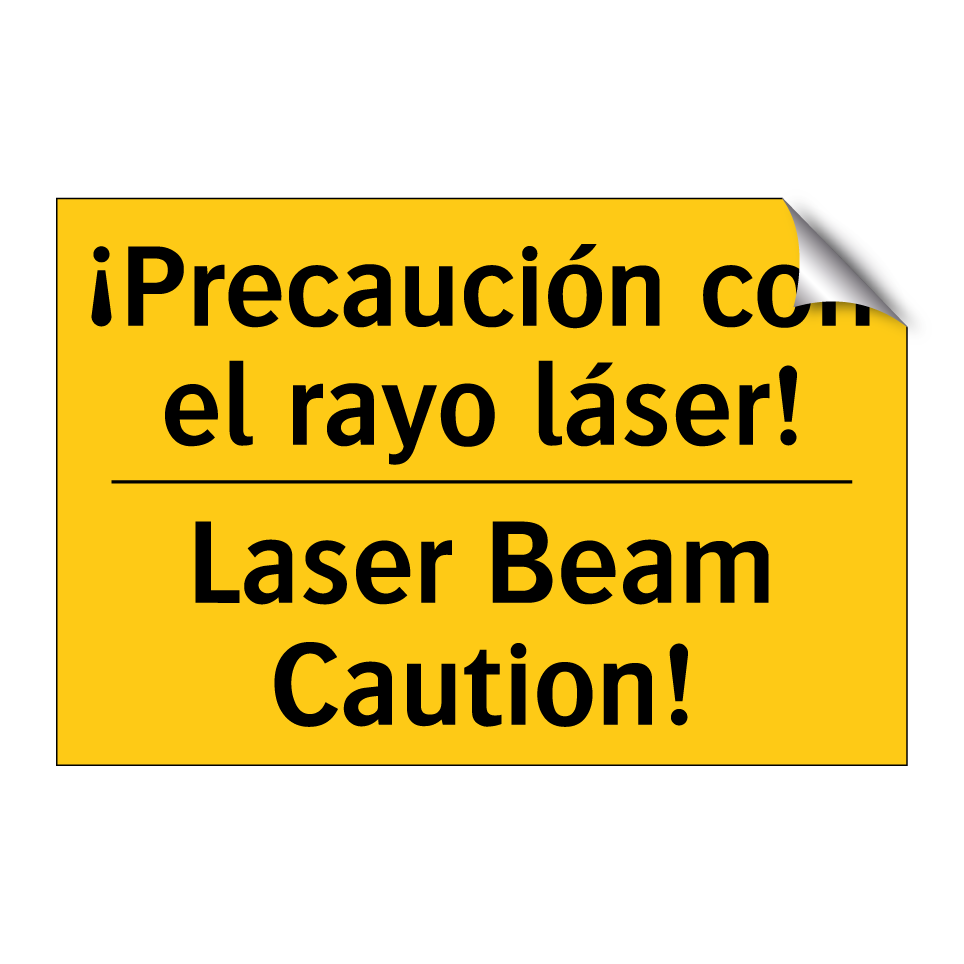 ¡Precaución con el rayo láser! - Laser Beam Caution!