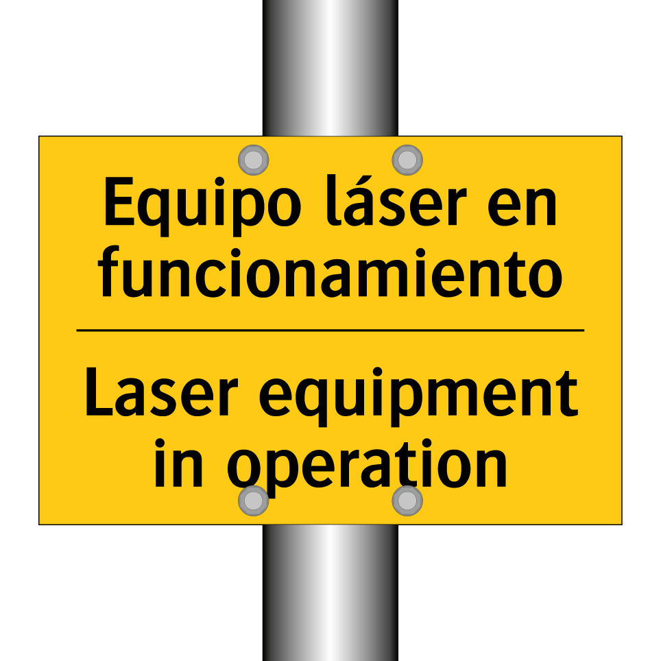 Equipo láser en funcionamiento - Laser equipment in operation