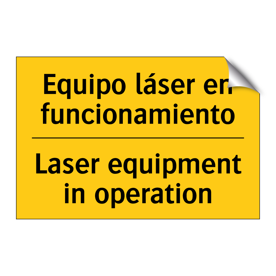 Equipo láser en funcionamiento - Laser equipment in operation