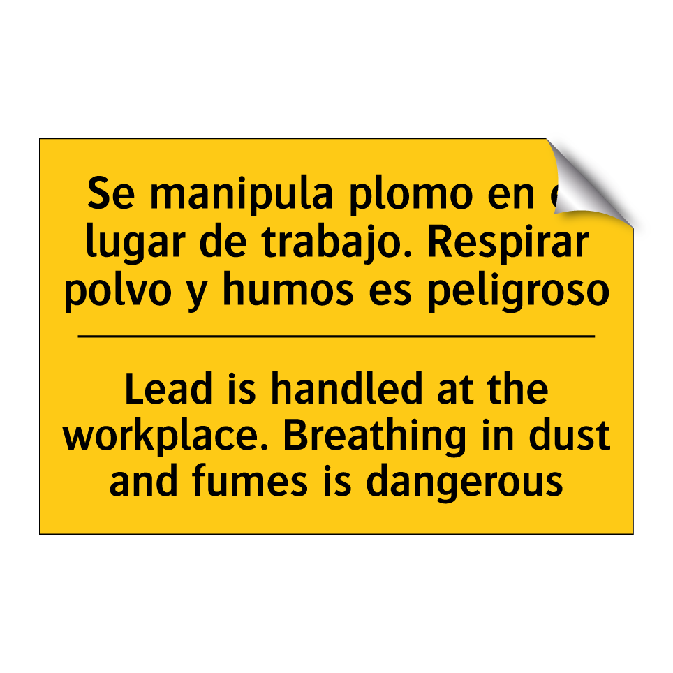 Lead is handled at the workplace. Breathing in dust and fumes is dangerous - Lead is handled at the workplace. Breathing in dust and fumes is dangerous