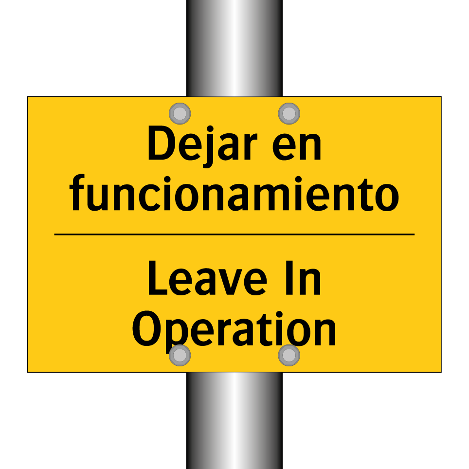 Dejar en funcionamiento - Leave In Operation
