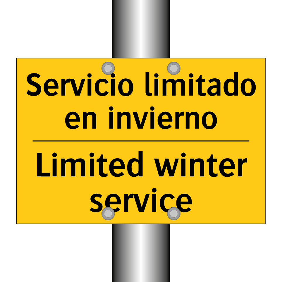 Servicio limitado en invierno - Limited winter service