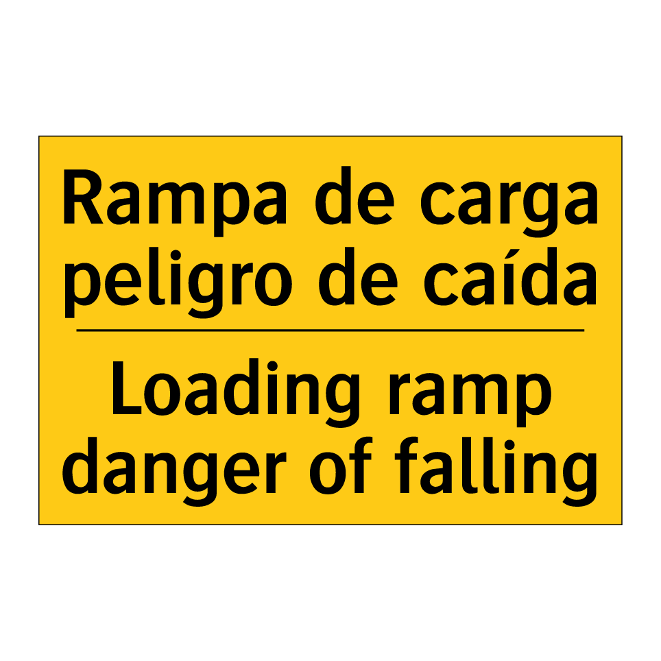 Rampa de carga peligro de caída - Loading ramp danger of falling
