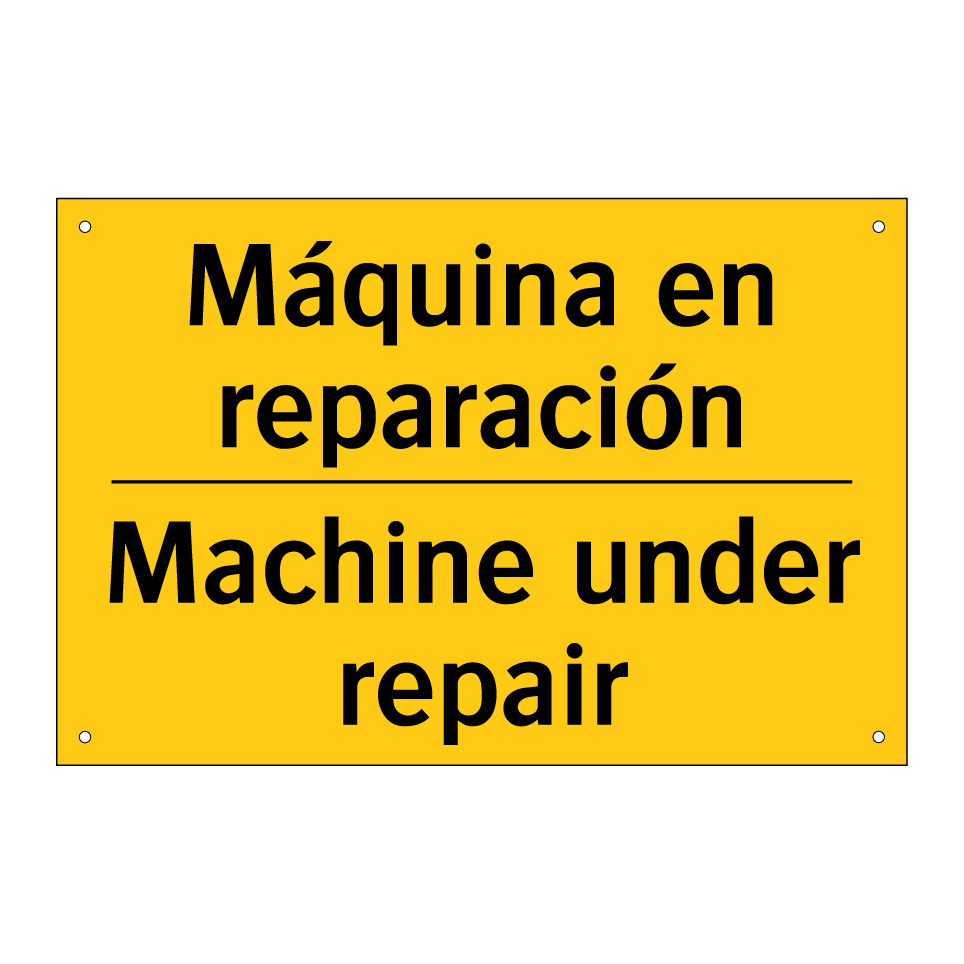 Máquina en reparación - Machine under repair