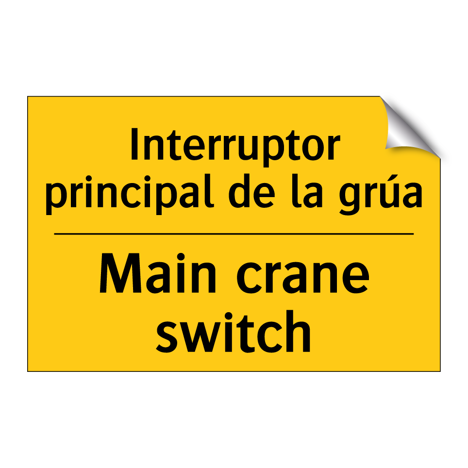 Interruptor principal de la grúa - Main crane switch