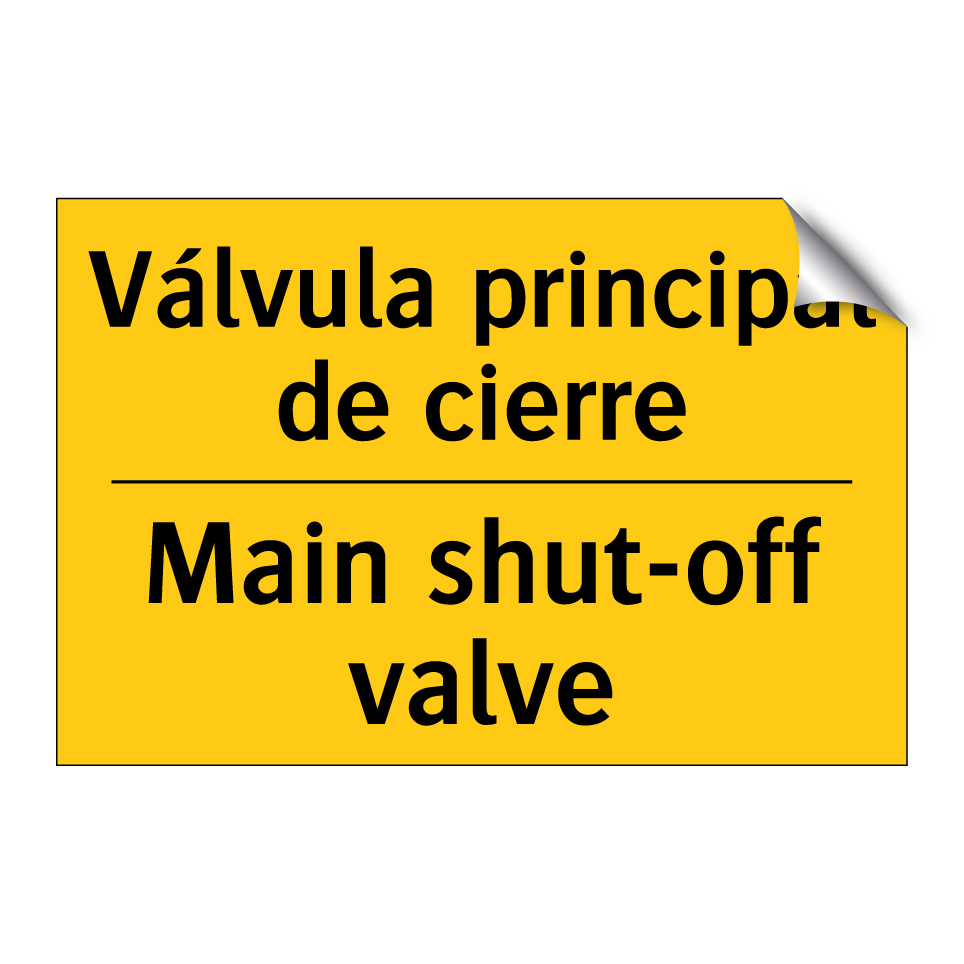 Válvula principal de cierre - Main shut-off valve