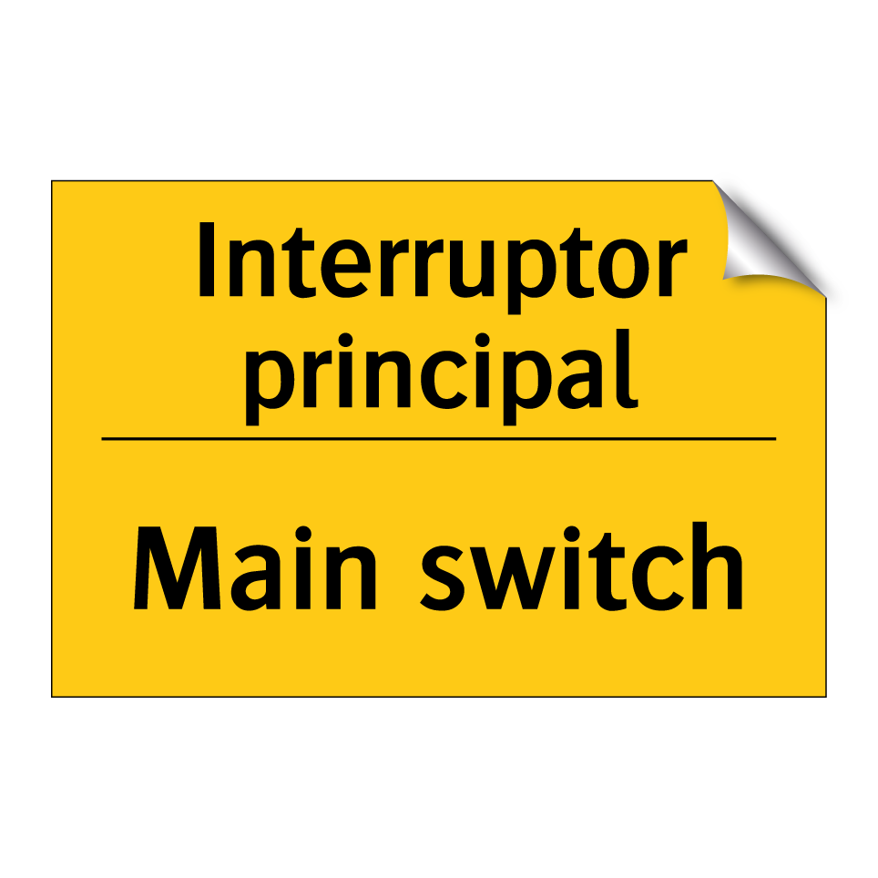 Interruptor principal - Main switch