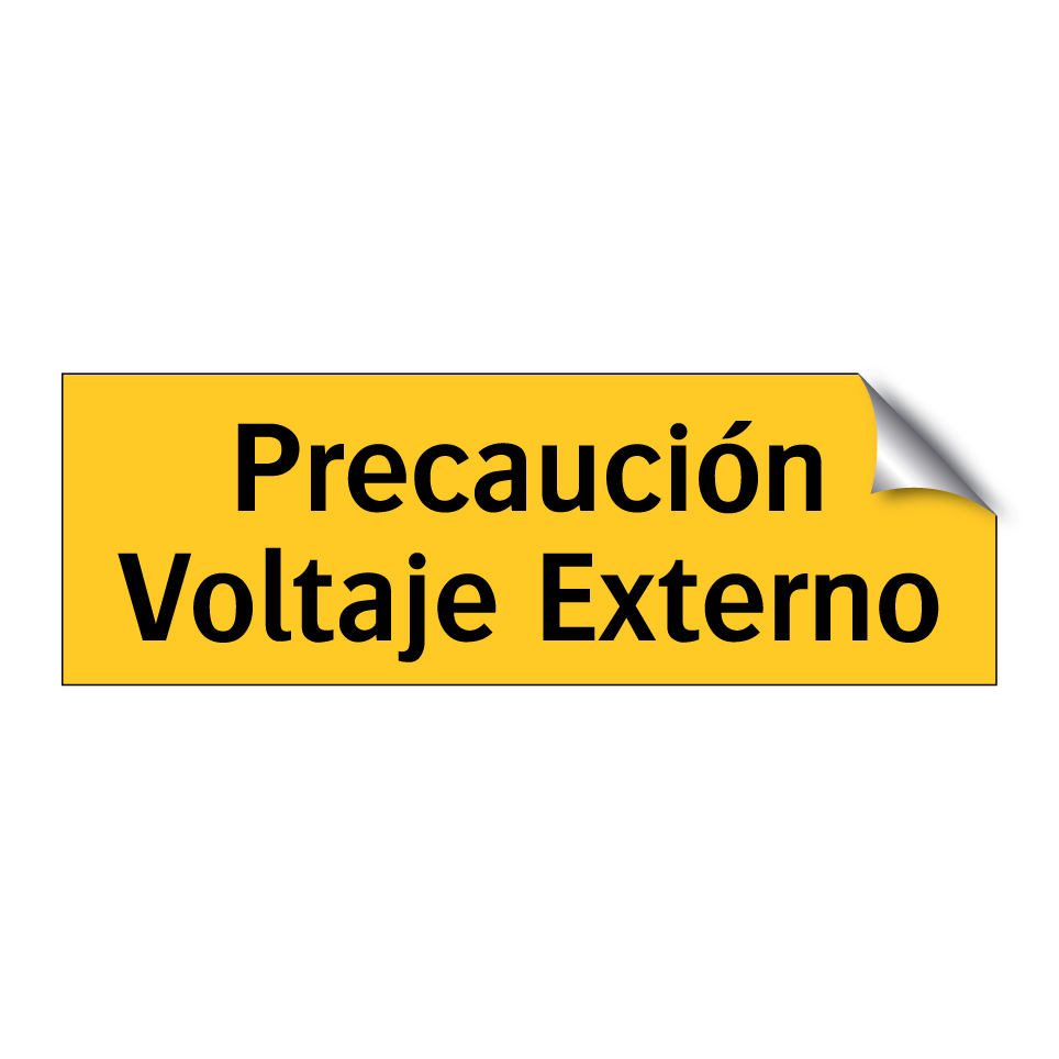 Precaución Voltaje Externo