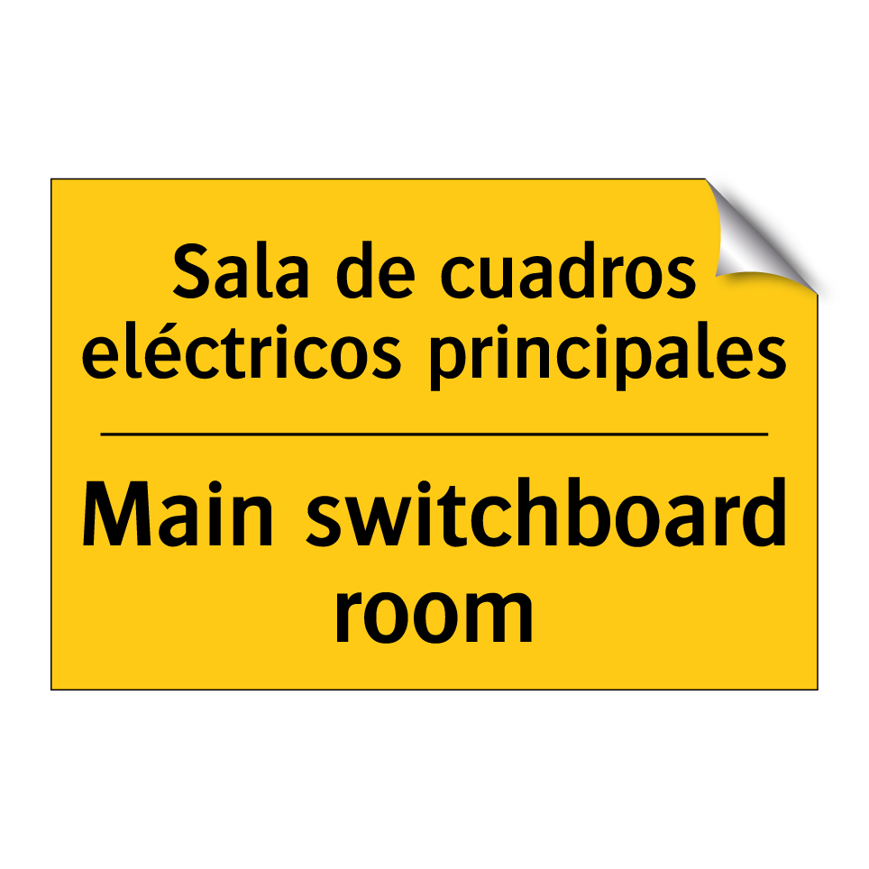 Sala de cuadros eléctricos principales - Main switchboard room