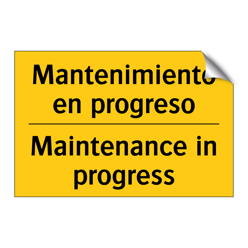 Mantenimiento en progreso - Maintenance in progress