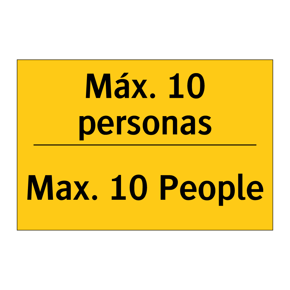 Máx. 10 personas - Max. 10 People
