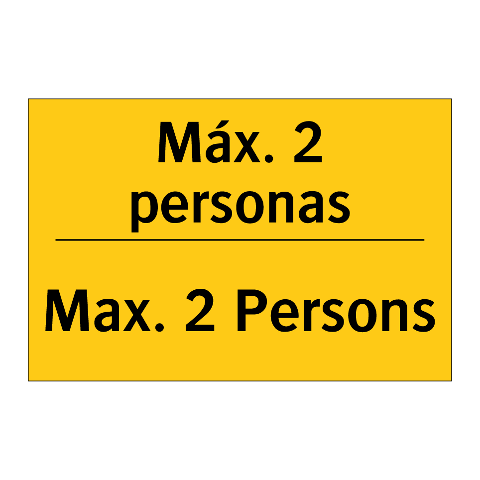Máx. 2 personas - Max. 2 Persons