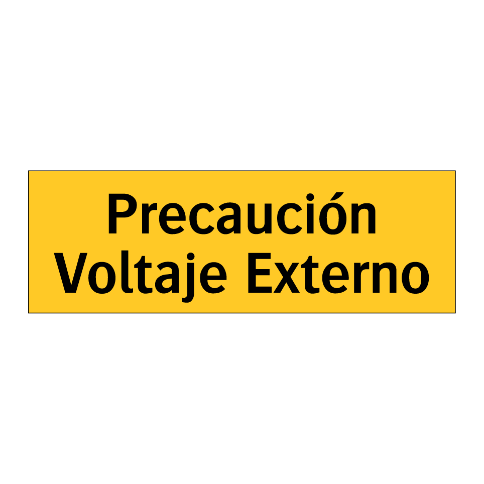 Precaución Voltaje Externo