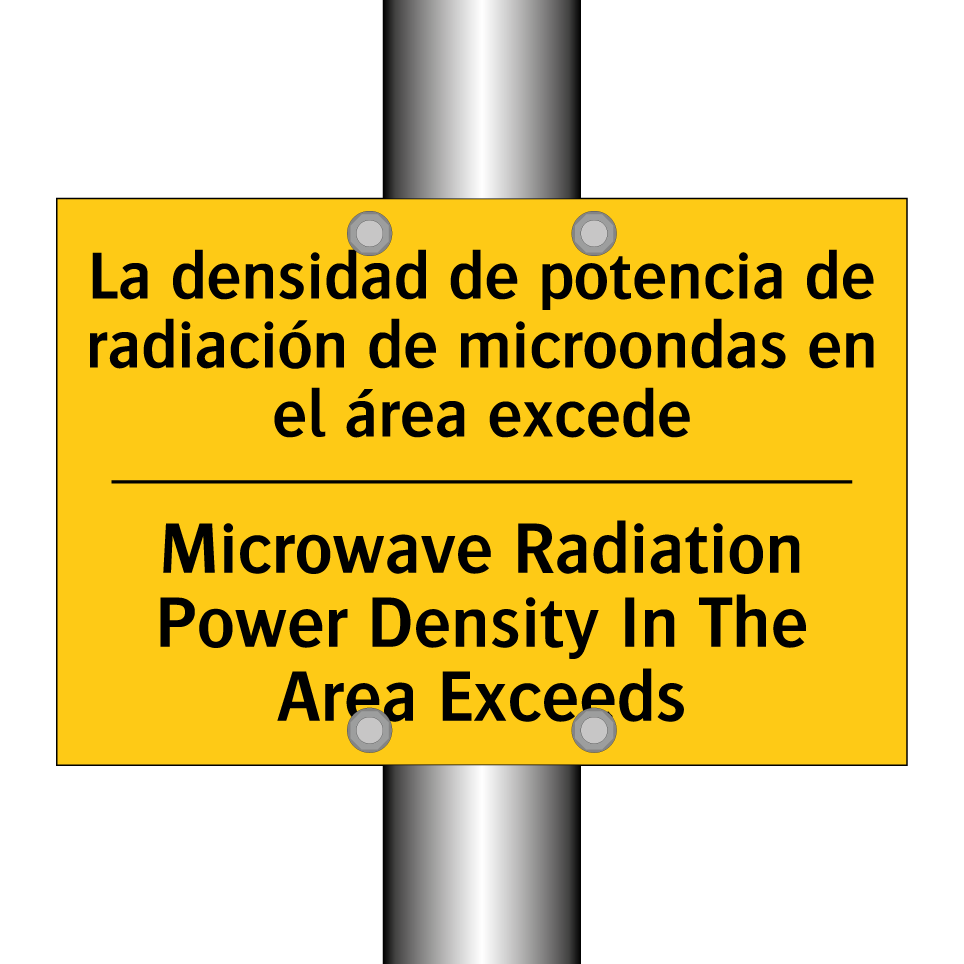 La densidad de potencia de radiación de microondas en el área excede - Microwave Radiation Power Density In The Area Exceeds