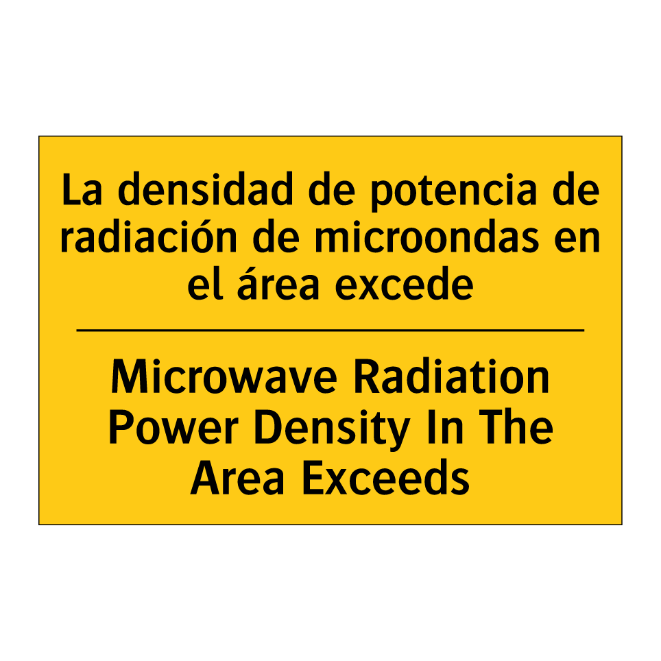La densidad de potencia de radiación de microondas en el área excede - Microwave Radiation Power Density In The Area Exceeds