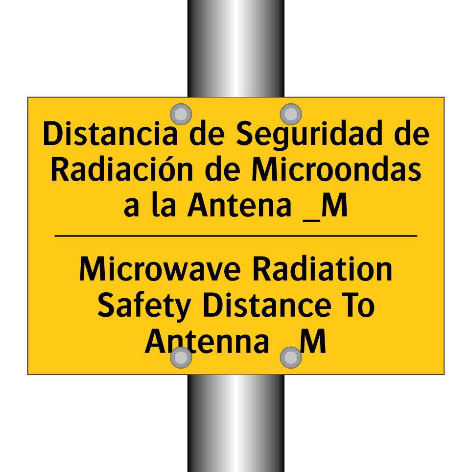 Distancia de Seguridad de Radiación de Microondas a la Antena _M - Microwave Radiation Safety Distance To Antenna _M