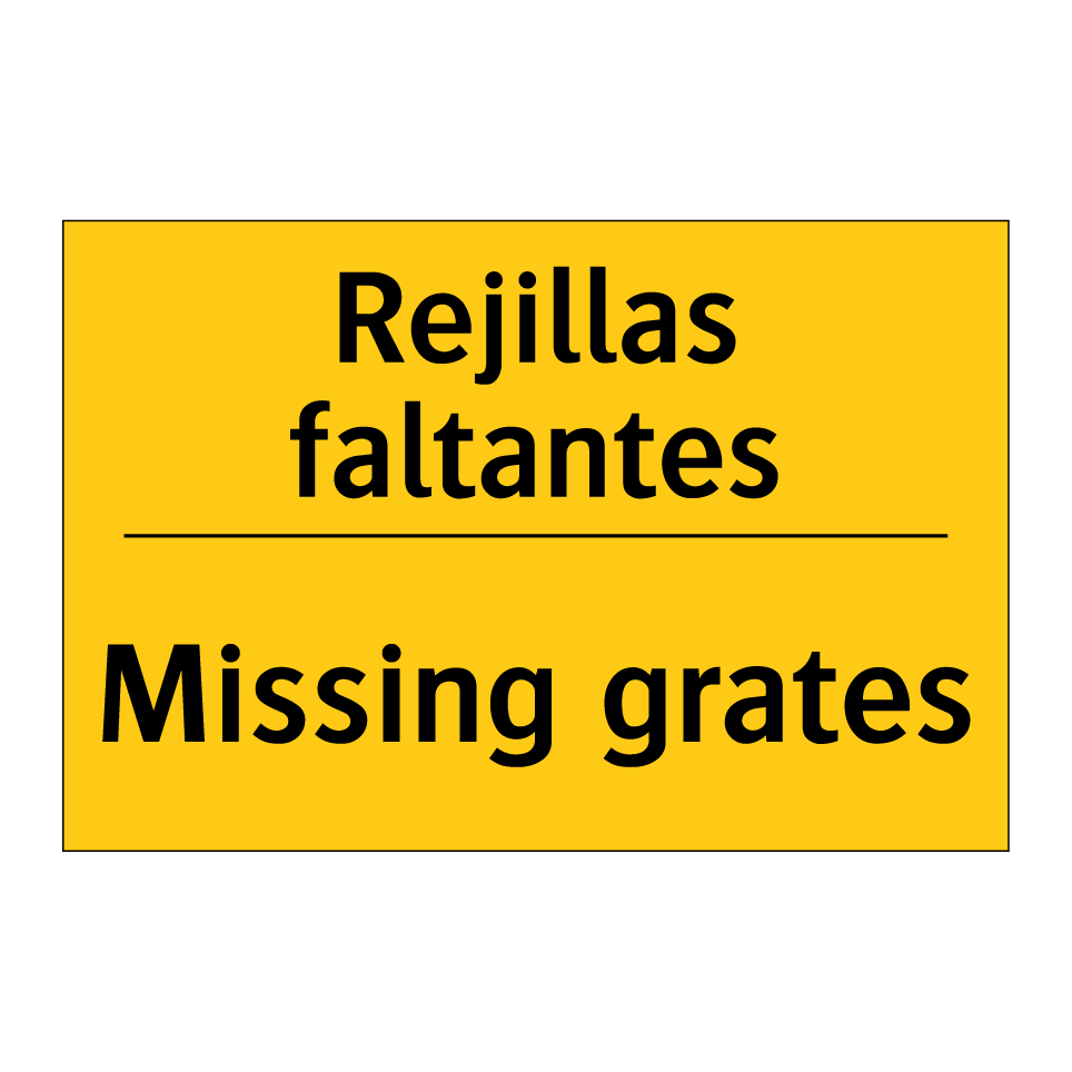 Rejillas faltantes - Missing grates