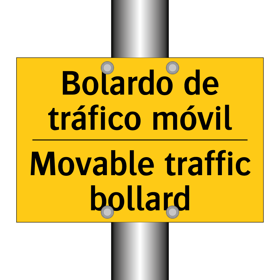 Bolardo de tráfico móvil - Movable traffic bollard