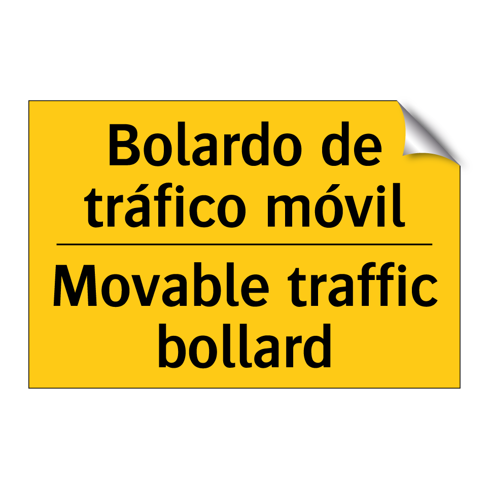 Bolardo de tráfico móvil - Movable traffic bollard