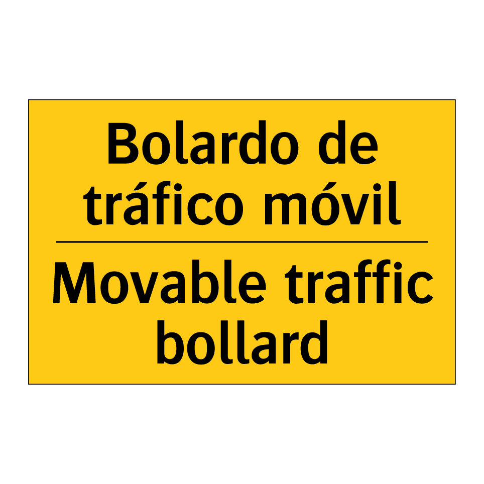 Bolardo de tráfico móvil - Movable traffic bollard