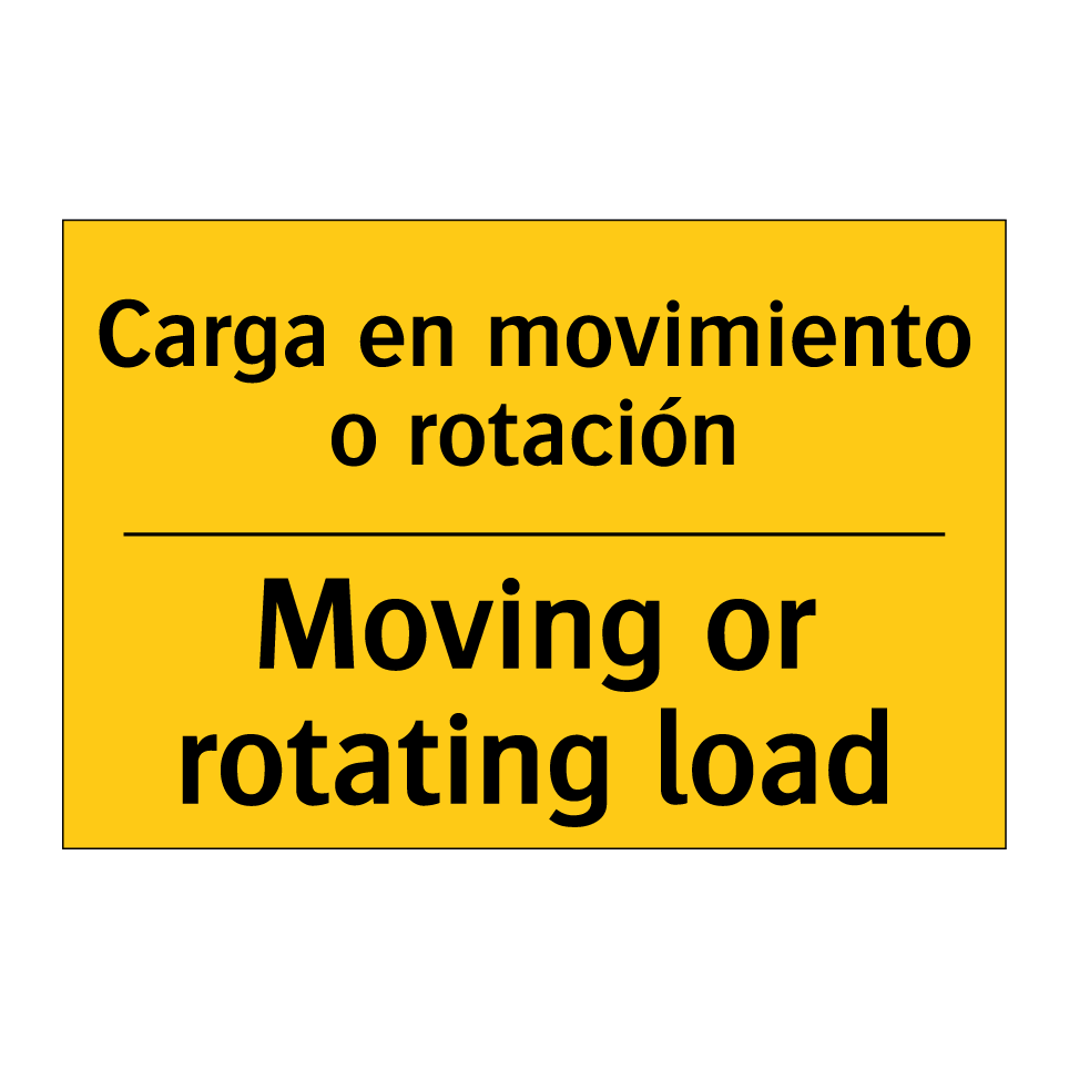 Carga en movimiento o rotación - Moving or rotating load