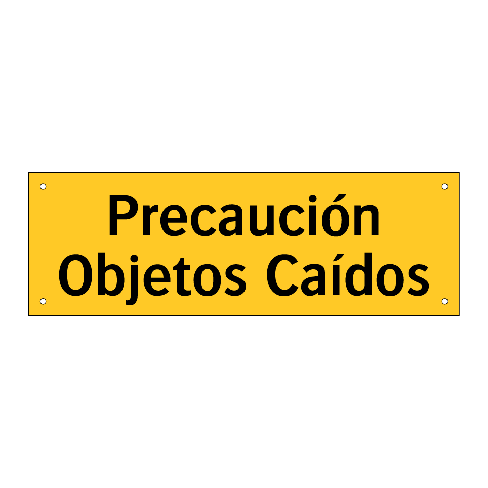 Precaución Objetos Caídos