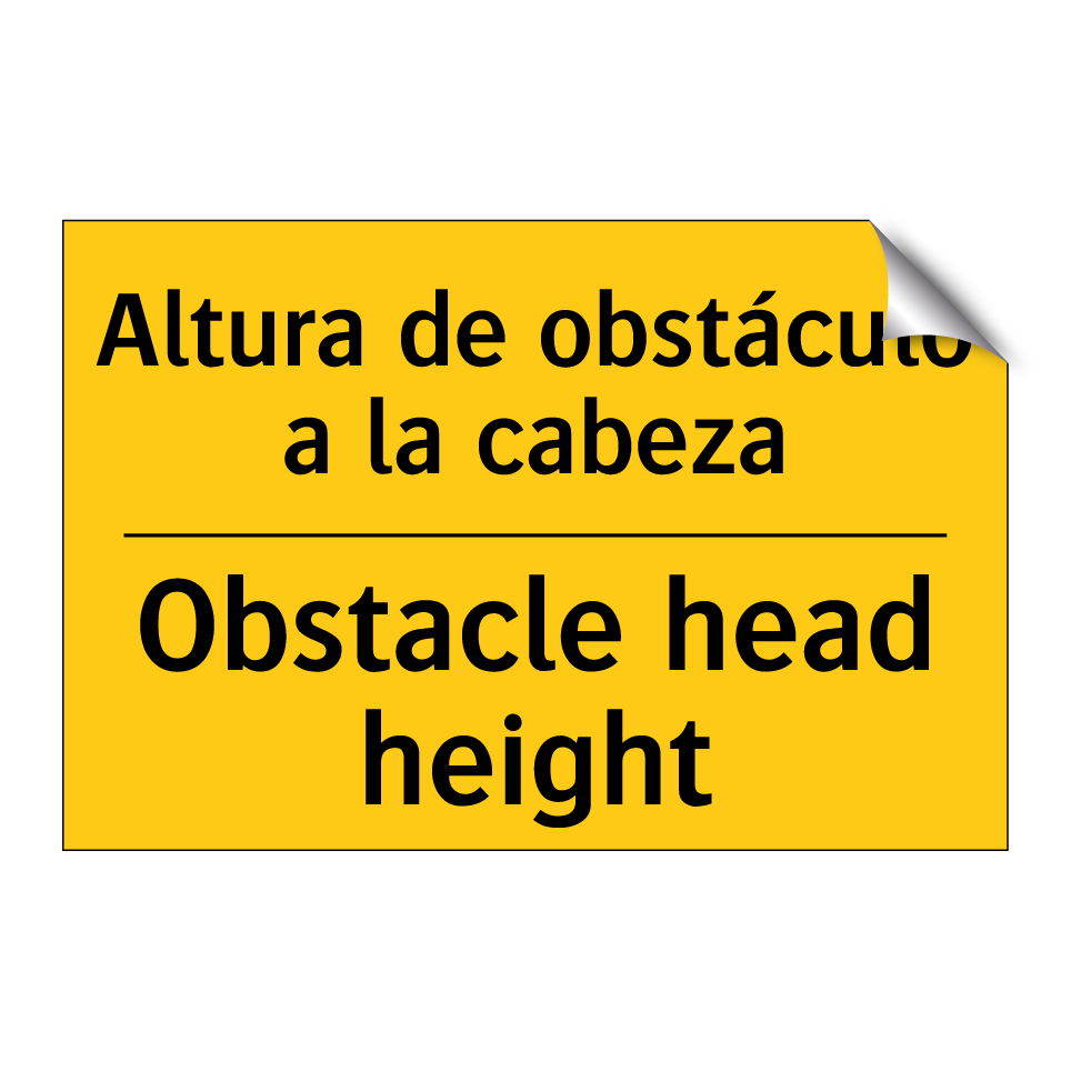 Altura de obstáculo a la cabeza - Obstacle head height