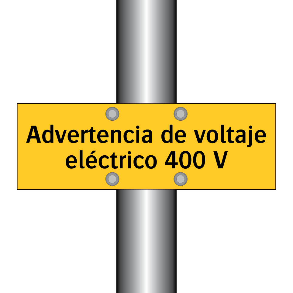 Advertencia de voltaje eléctrico 400 V